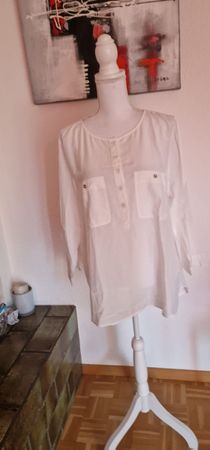 Nile Tunika Bluse in Weiss, Grösse XL, Neu!