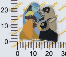 Pin Vögel, Hahn, Hase (Kleintierzüchter)