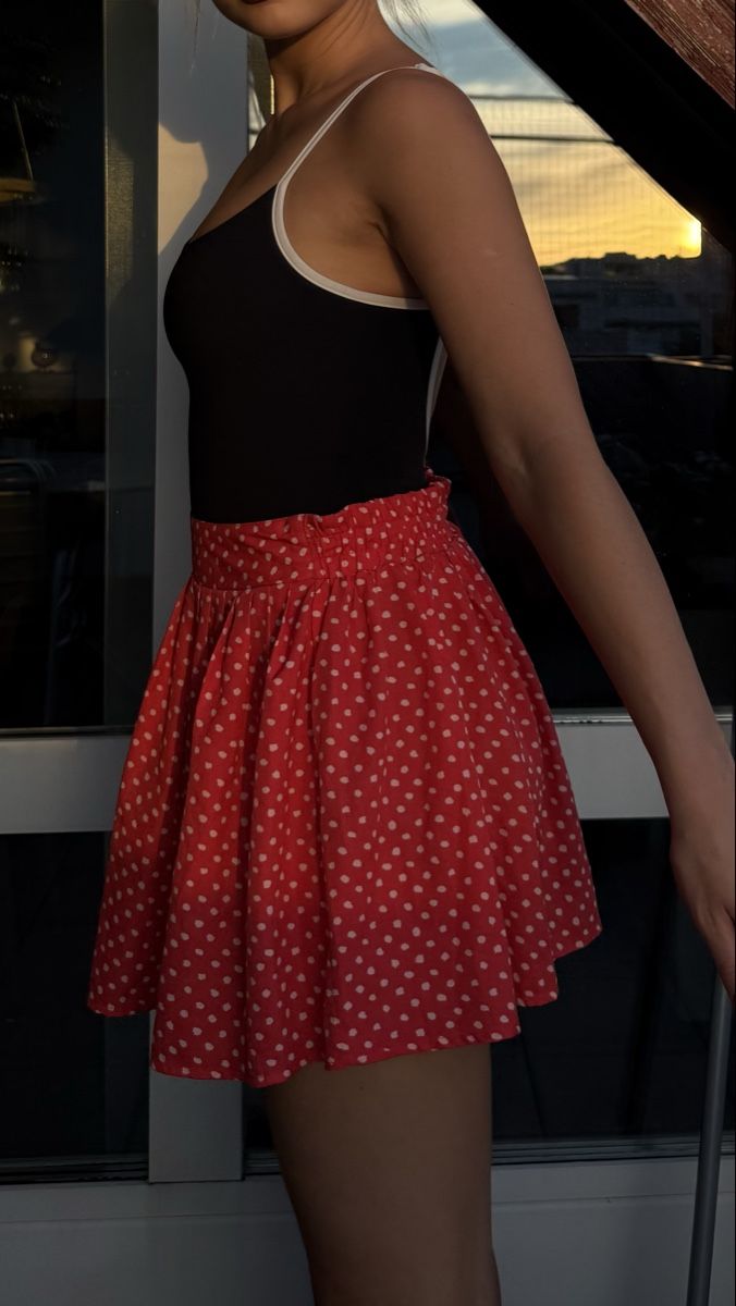 Mango Gonne: Mini skirt red with white dots - size S – Nuovo (secondo la descrizione) da Zürich venduto da eli_t8nw 5