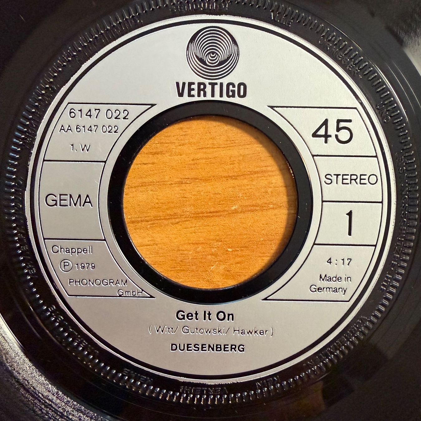 Vinyles: Duesenberg - Get It On / 1. D-Press. 1979 – D'occasion à Gais par soundcave57 2