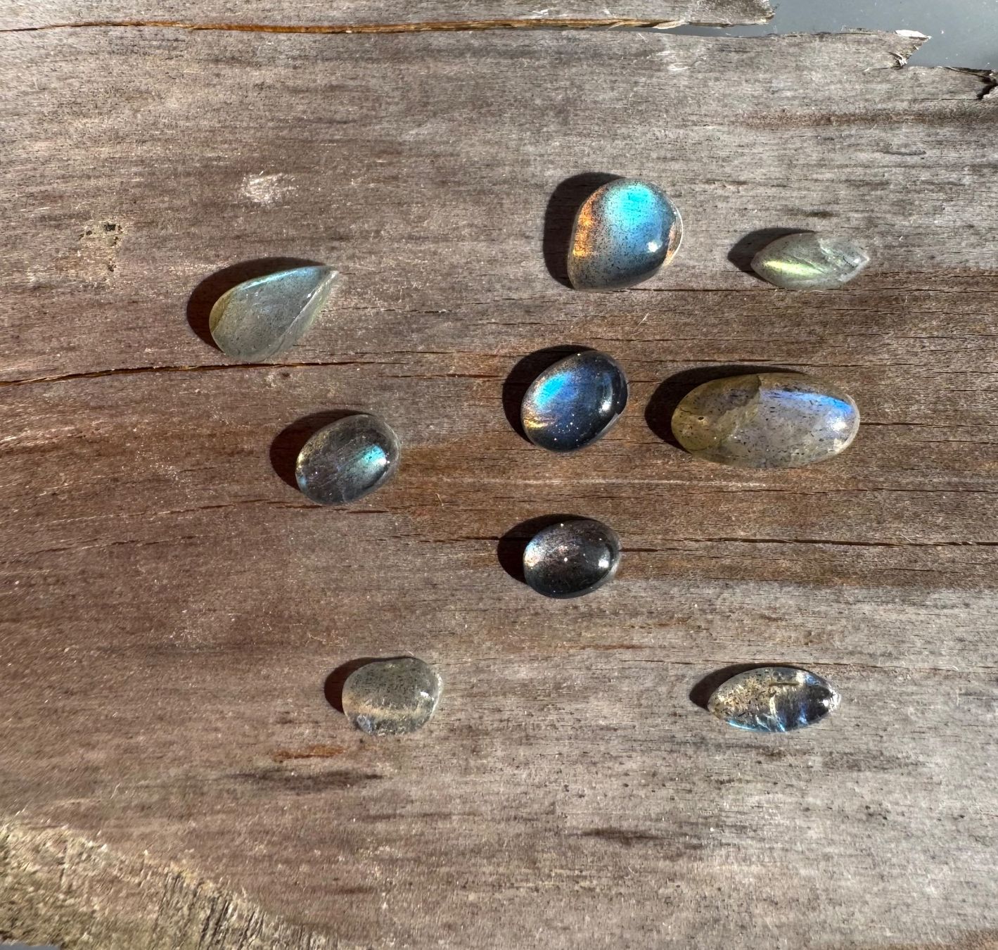 Pietre preziose: Labradorit Cabochons  ECHT!!!   top Farben/Glanz – Nuovo e nell'imballaggio originale da Leuggern venduto da gemshow 3