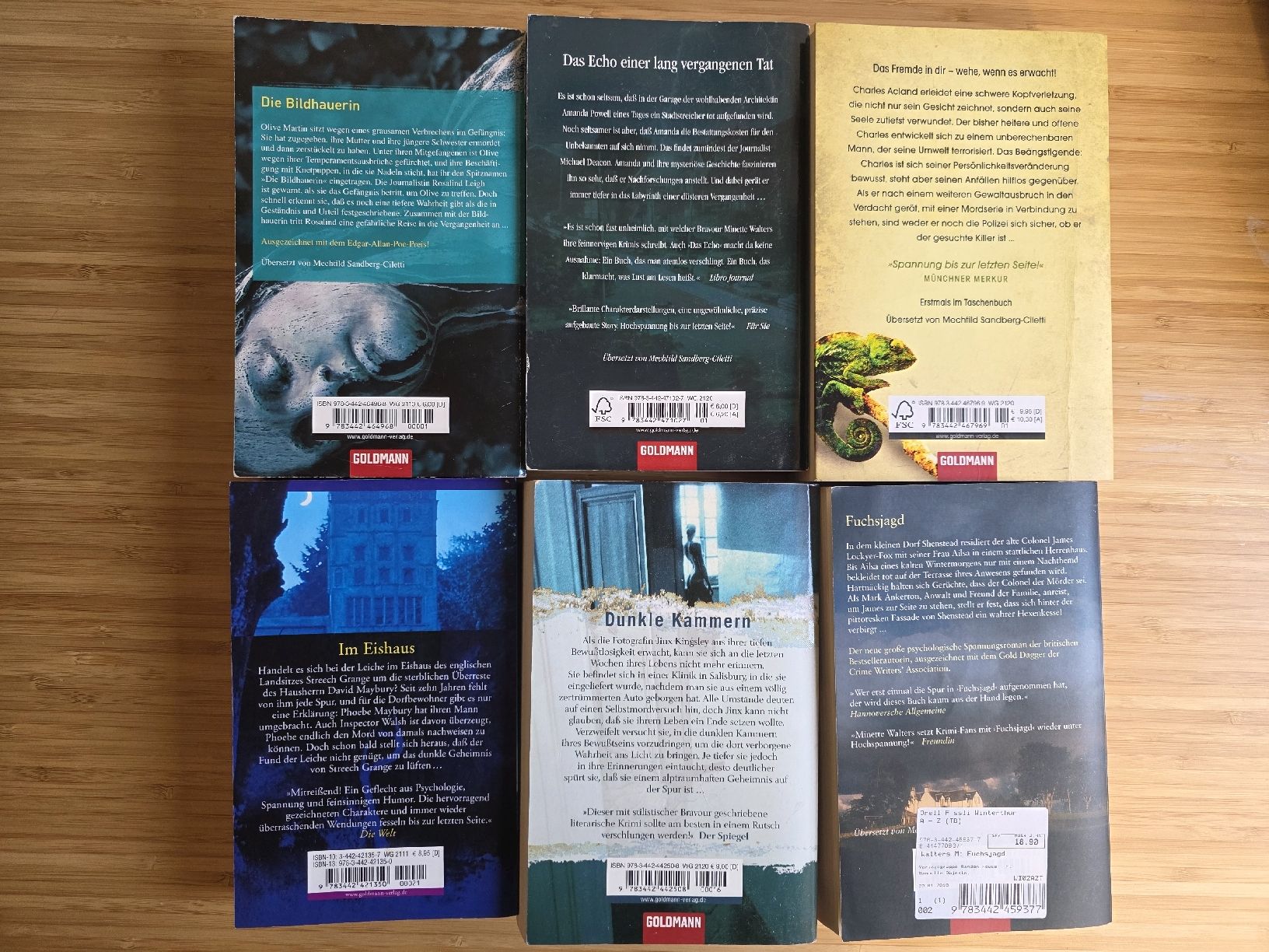 Libri: Minette Walters Krimi Bücher – Usato da Adlikon venduto da Clara28 1