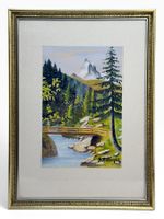 Maurice Haranger (1913–1984) aquarelle paysage Matterhorn