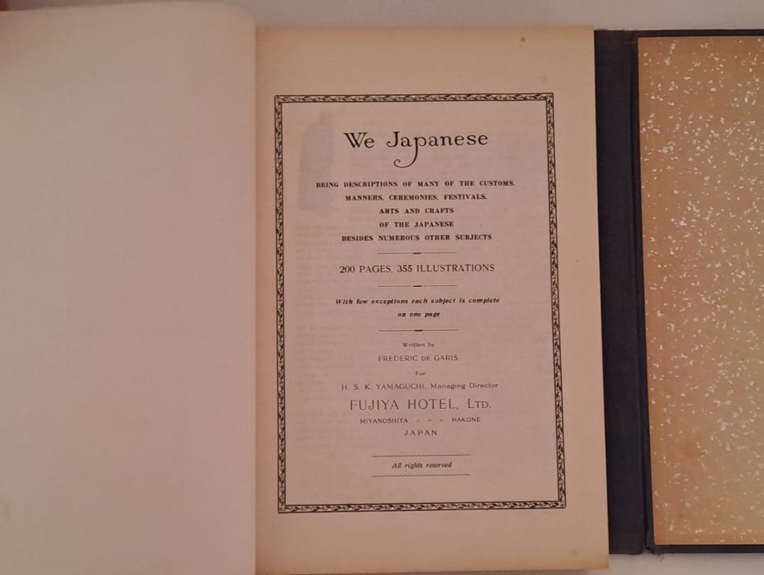 Libri: "We Japanese" - Frederic de Garis, 1936 – Usato da Zürich venduto da Michel1896 2