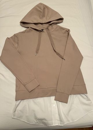 Schicker Hallhuber Hoodie mit Blusen-Optik