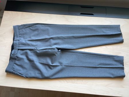 Elegante Hose grau, Wollmix - kurze Länge
