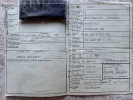 Cadre Honda CB 125 K5 1974