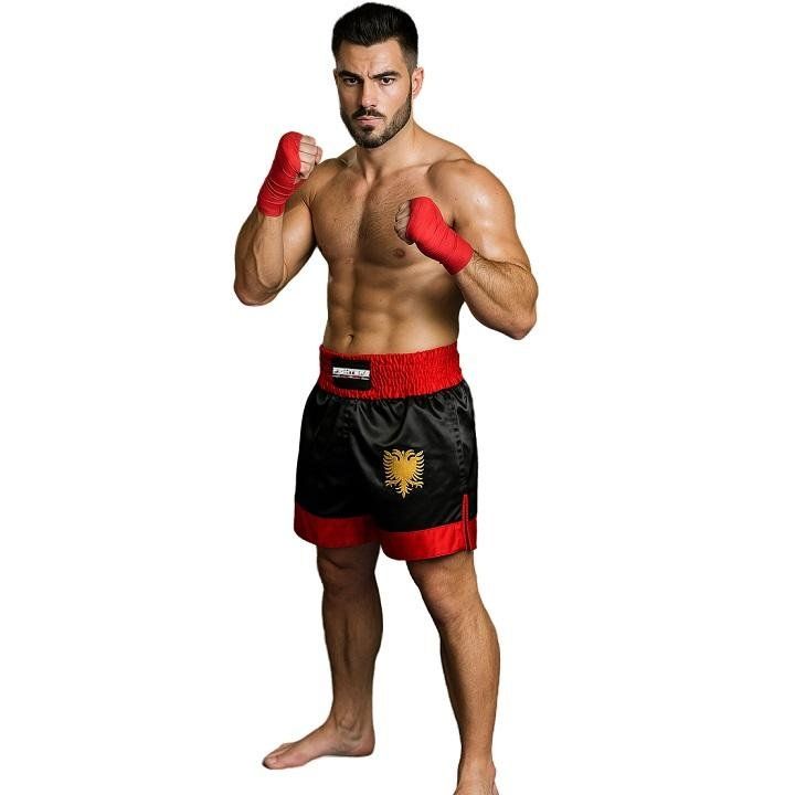 Hosen: FIGHTERS - Muay Thai Shorts Albanien / Small & Medium – Neu und originalverpackt aus Wetzikon ZH von FightFitSports