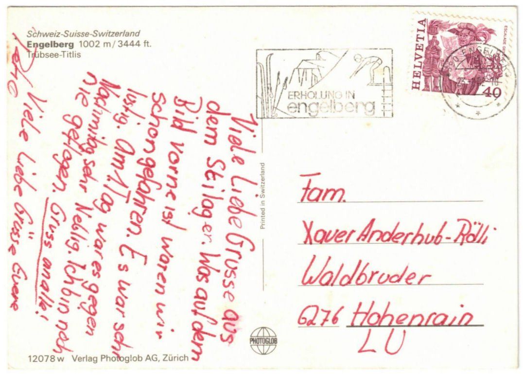 Cartoline postali: Engelberg - 3 Bild AK Trübsee-Titlis – Usato da Binningen venduto da Mountainrider 1