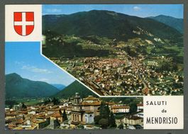 AK col Mendrisio TI saluti 2-fach- Mehrbild ≈ 1982 