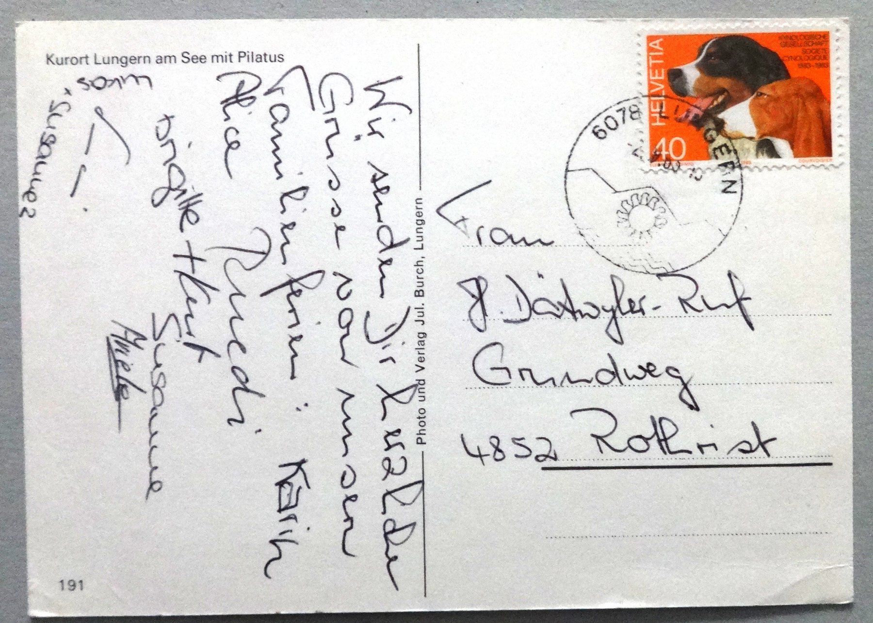 Cartoline postali: Kurort Lungern am See mit Pilatus – Difettoso da Fétigny venduto da Billy2miny 1