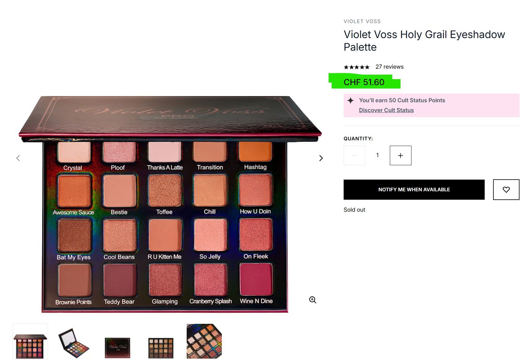 Make-up: Violet Voss Holy Grail Pro Shadow Lidschattenpalette – Nuovo e nell'imballaggio originale da Cham venduto da Trendy_Outlet 5
