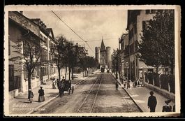 Basel, Missionsstrasse mit Wohnhäusern,