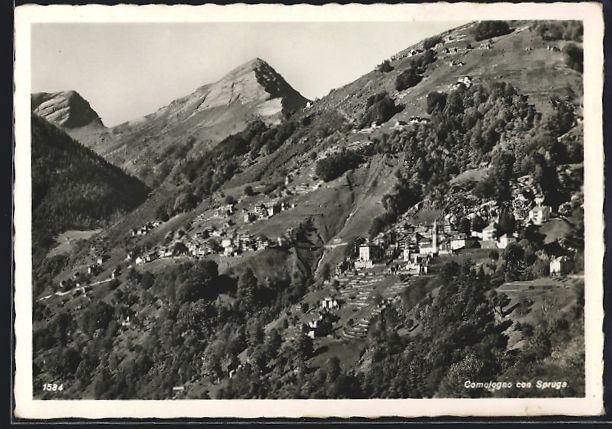Cartes postales: AK Comologno con Spruga, Totalansicht – D'occasion à Berlin par bartko-reher