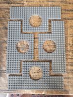lego 18601 lot de 4 pièces Dark Bluish Gray Plate,
