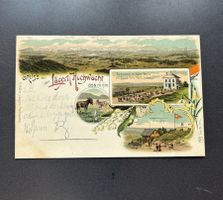 Litho Gruss aus Lägern Hochwacht  1902