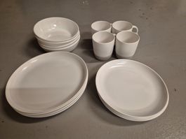4er Set-Camping-Geschirr, Gläser aus Kunststoff Gratis dazu