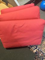 Red outdoor cushions set of 3 used condition