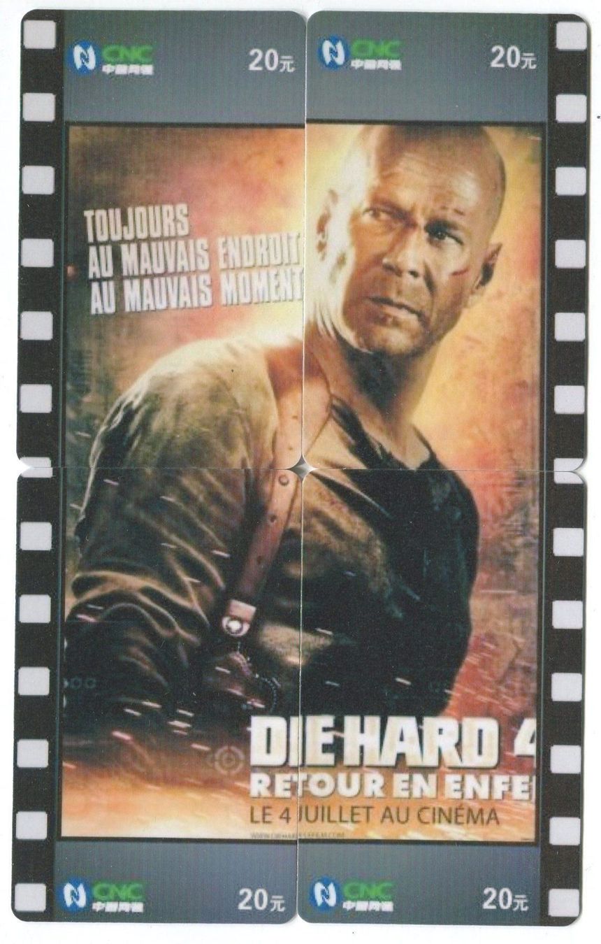 Telefon- & Taxkarten: 4 Telefonkarten "Bruce Willis". – Gebraucht aus Basel von Butsch5