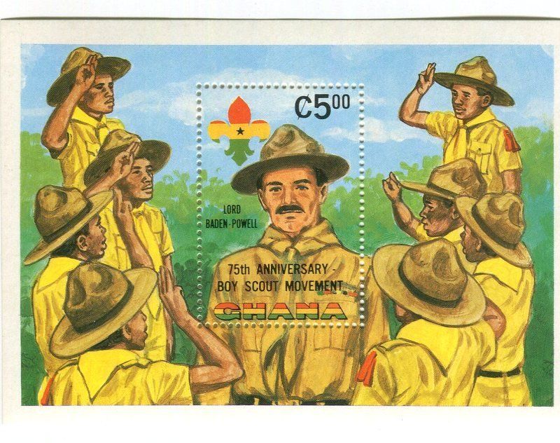 Alle Briefmarken: Block "Pfadfinder". Ghana – Neu und originalverpackt aus Basel von Butsch5