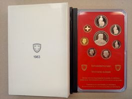 Schweizer Kursmünzensatz 1983 PP Originalverpackt FDC