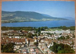 Ansichtskarte ungelaufen - Yverdon mit Neuenburgersee