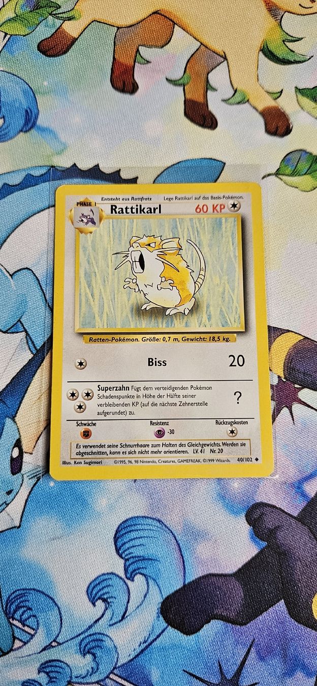 Pokémon Sammelbilder & Trading cards: Rattikarl 40/102 Base Set DE – Gebraucht aus Belp von Ginus85