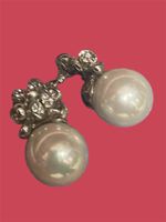 Elegante Ohrstecker mit Perlen & Strasssteine 