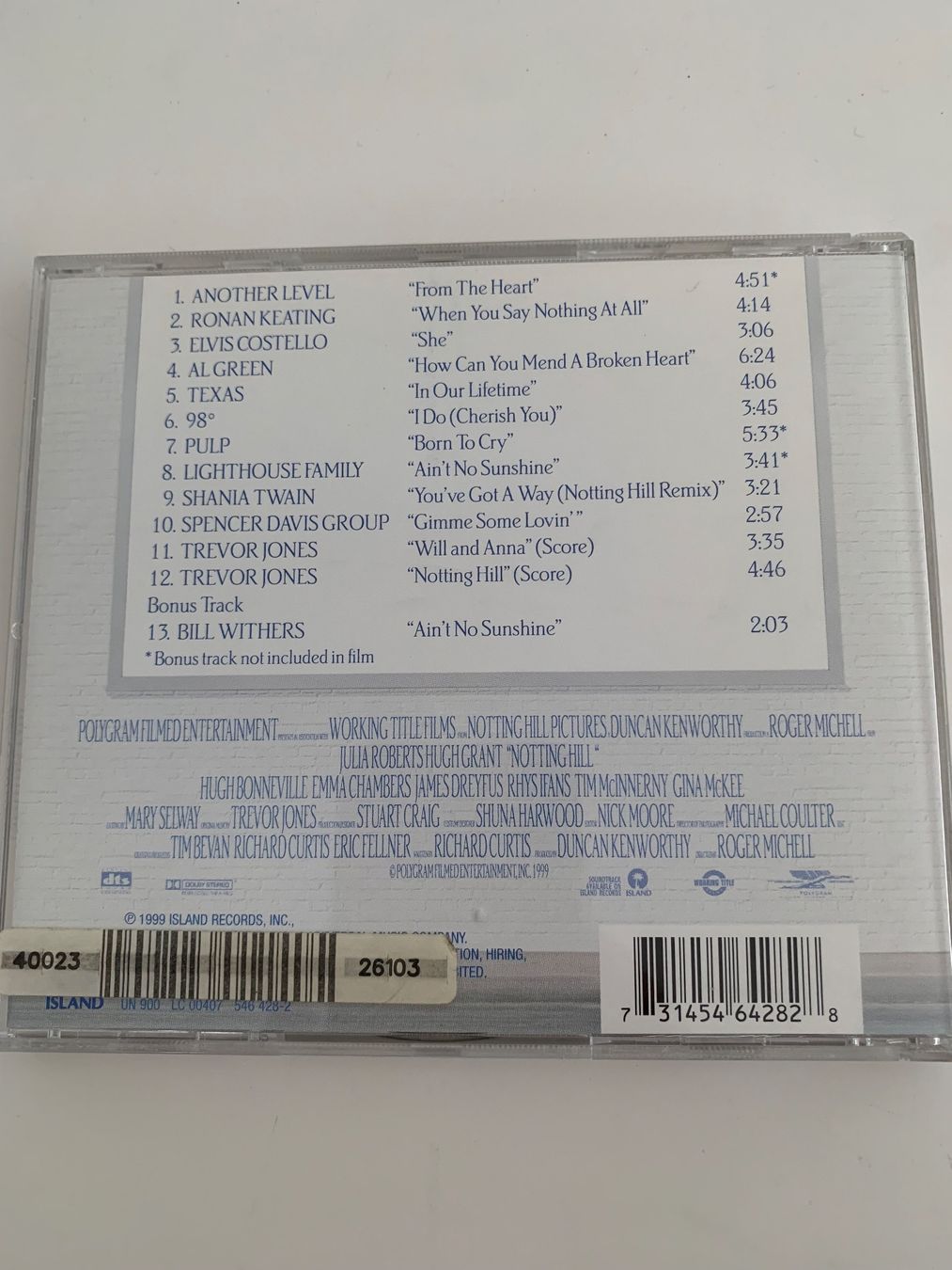 CD: Notting Hill / Filmmusik – Usato da Dübendorf venduto da Troll_88 1
