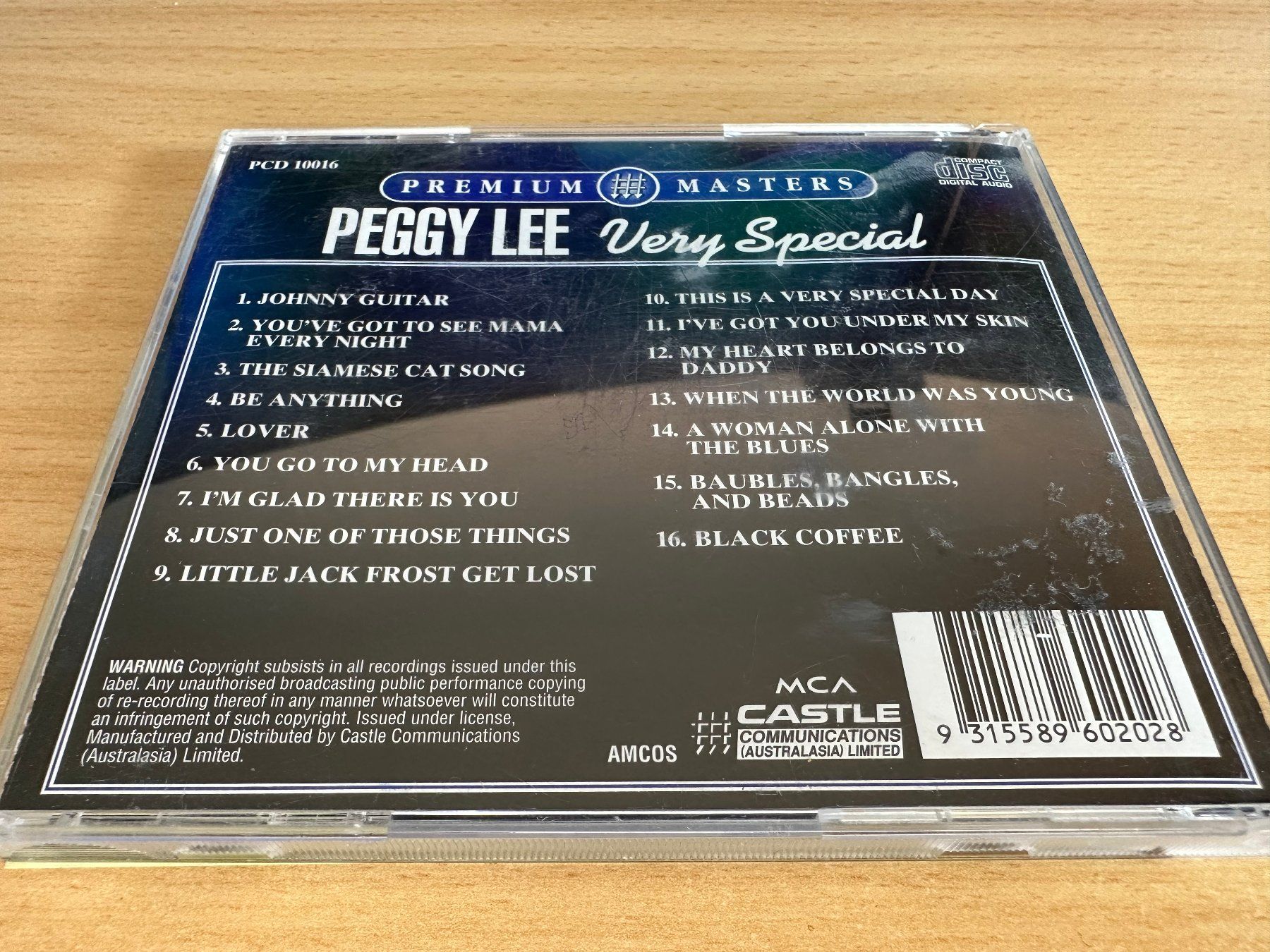 CD: Peggy Lee  - Very Special – Usato da Rikon im Tösstal venduto da Alpenmutz 1