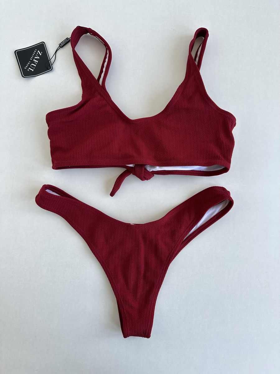 Zaful Costumi da bagno & Bikini: Neues Bikini-Set von ZAFUL / dunkelrot / Gr. S – Nuovo e nell'imballaggio originale da Bern venduto da Fraeuleinhonig 8