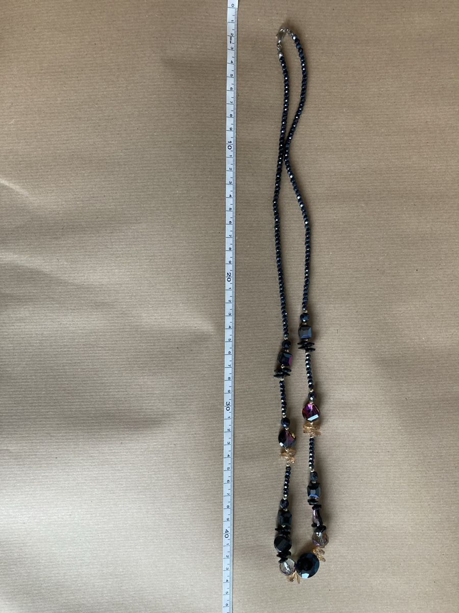 Catenine: Collier en verre taillé bleu nuit – Nuovo e nell'imballaggio originale da Genève venduto da ct_fqr8