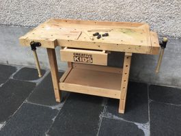 Gebrauchter Kinder Holz Werkbank / Hobelbank