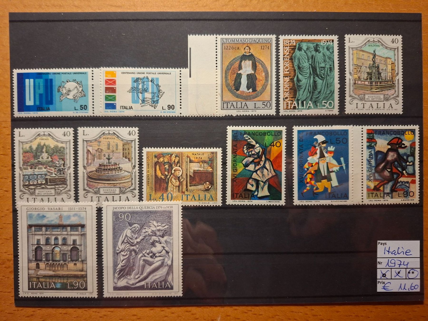 Tutti i francobolli: Italien** / Italie** 1974 – Nuovo (secondo la descrizione) da Confignon venduto da Alfda2000 1