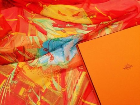 Hermès Foulard Seiden-Musselin 90x90 VARANGUES Neuw.!