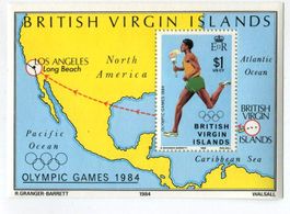 Block "Olympische Spiele". Britische Jungferninseln