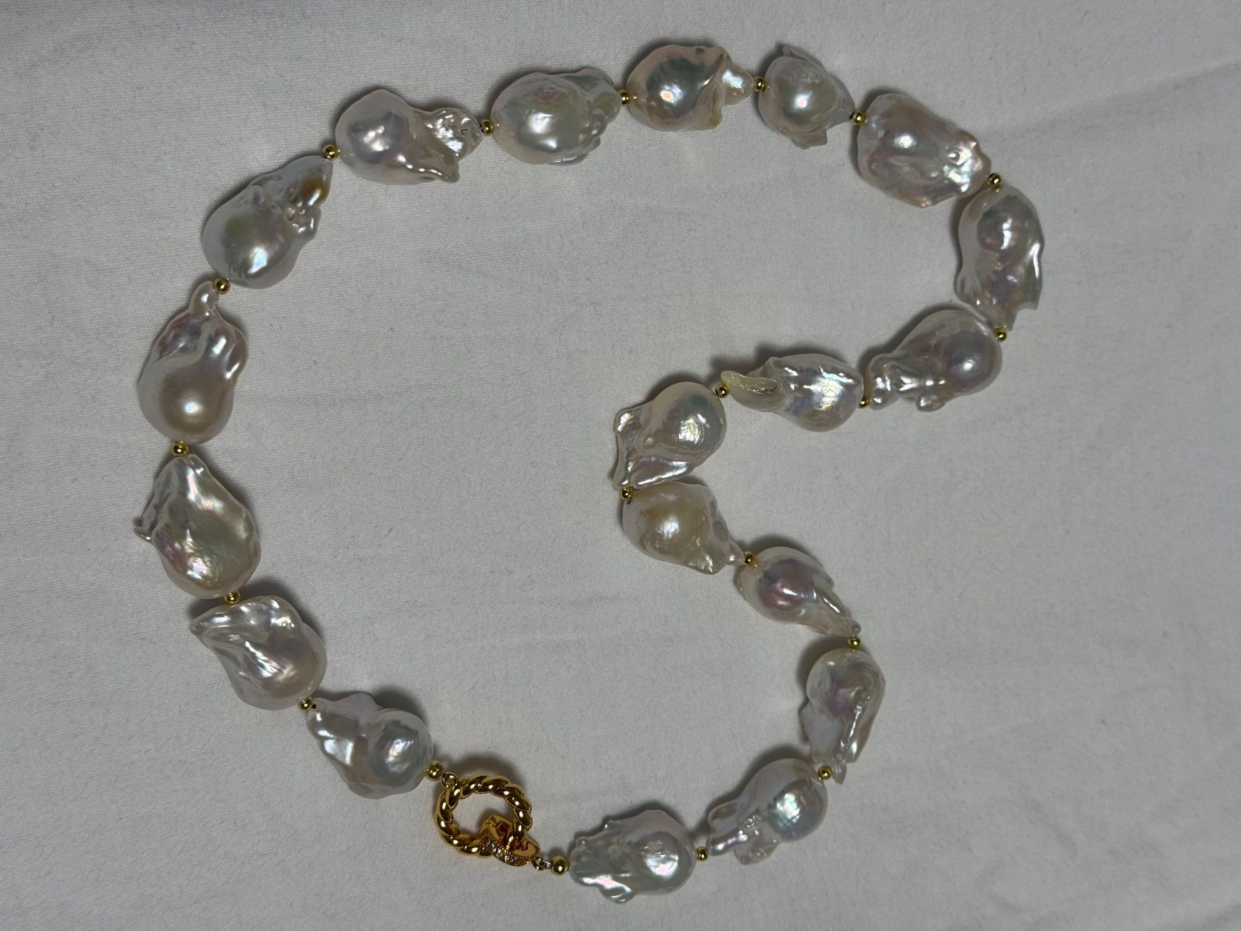 Perle (finte): Kette mit Perlen Barock echte – Usato da Oberhof venduto da RealStone 4