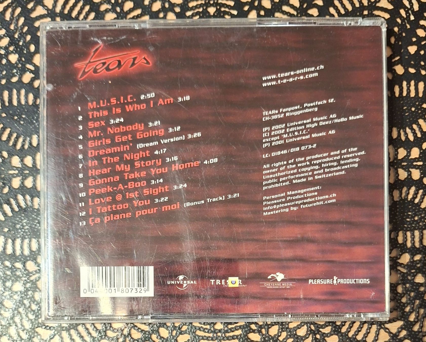 CDs: Tears - En Rouge, CH Pop CD Album 2002 – Gebraucht aus Schönenberg TG von breiti12 1