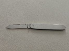 Kleines Taschenmesser Inox silber Metall Gehäuse gebrauchter