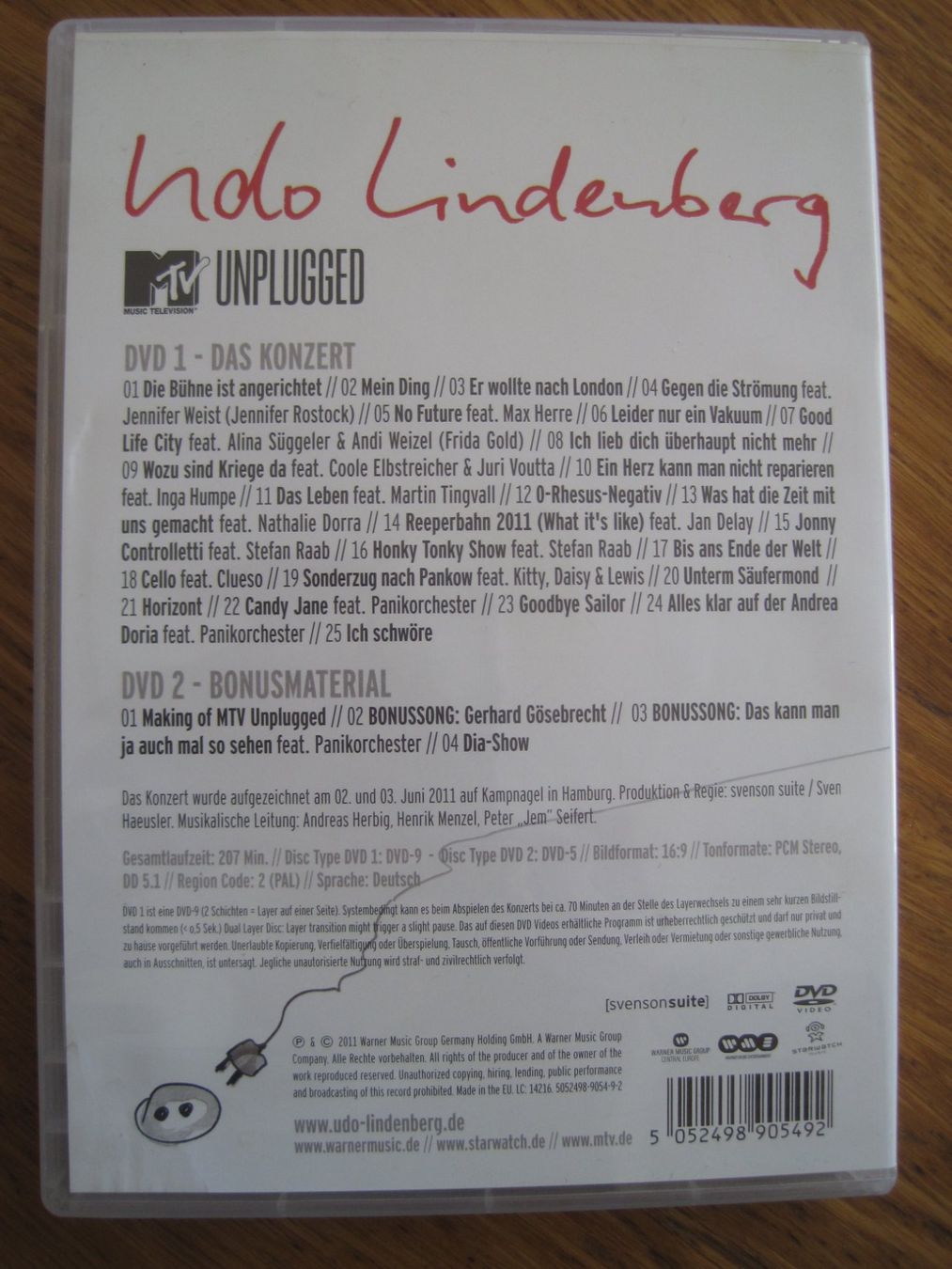 Tutti i DVDs: Udo Lindenberg Unplugged   DVD – Usato da Gossau SG venduto da Noryflory 1