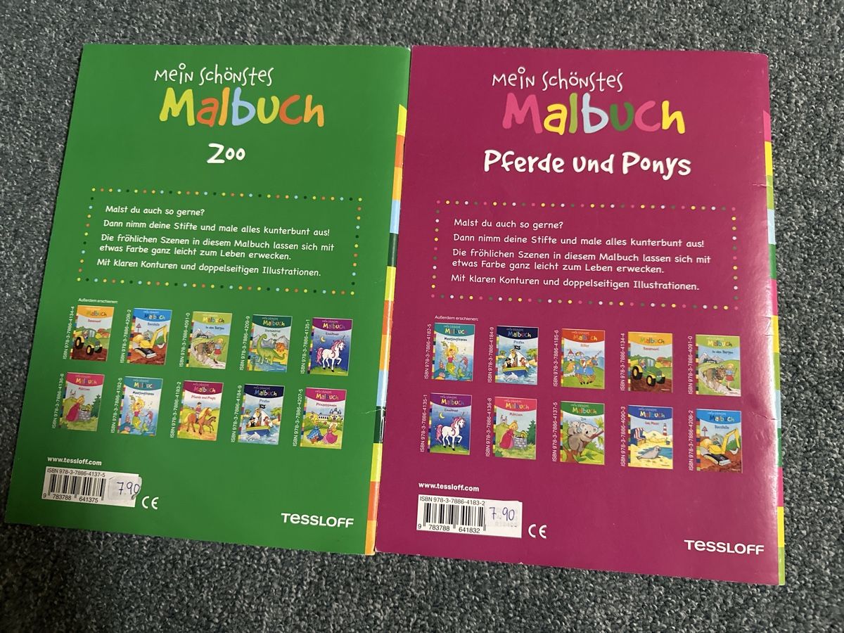 Bücher: 2 Malbücher neu  – Neu und originalverpackt aus Baltschieder von YmroBe 1