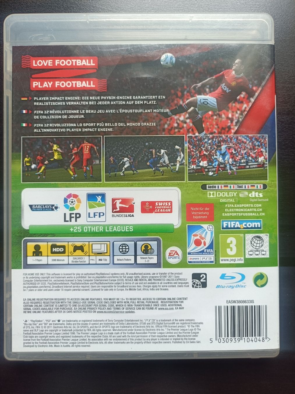 Sony Spiele: FIFA 12 - Playstation 3 - Top Zustand - Fussball Game PS3 – Gebraucht aus Tägerig von M.Hamo 4