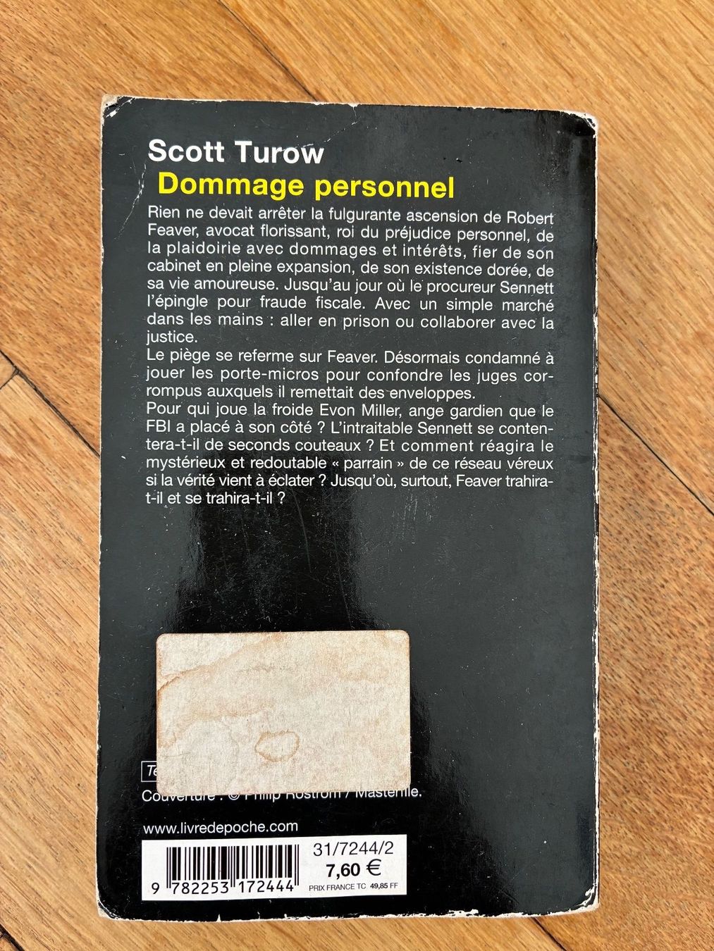Libri: Scott Turow "Dommage personnel" – Usato da Genève venduto da beh_d27l 1