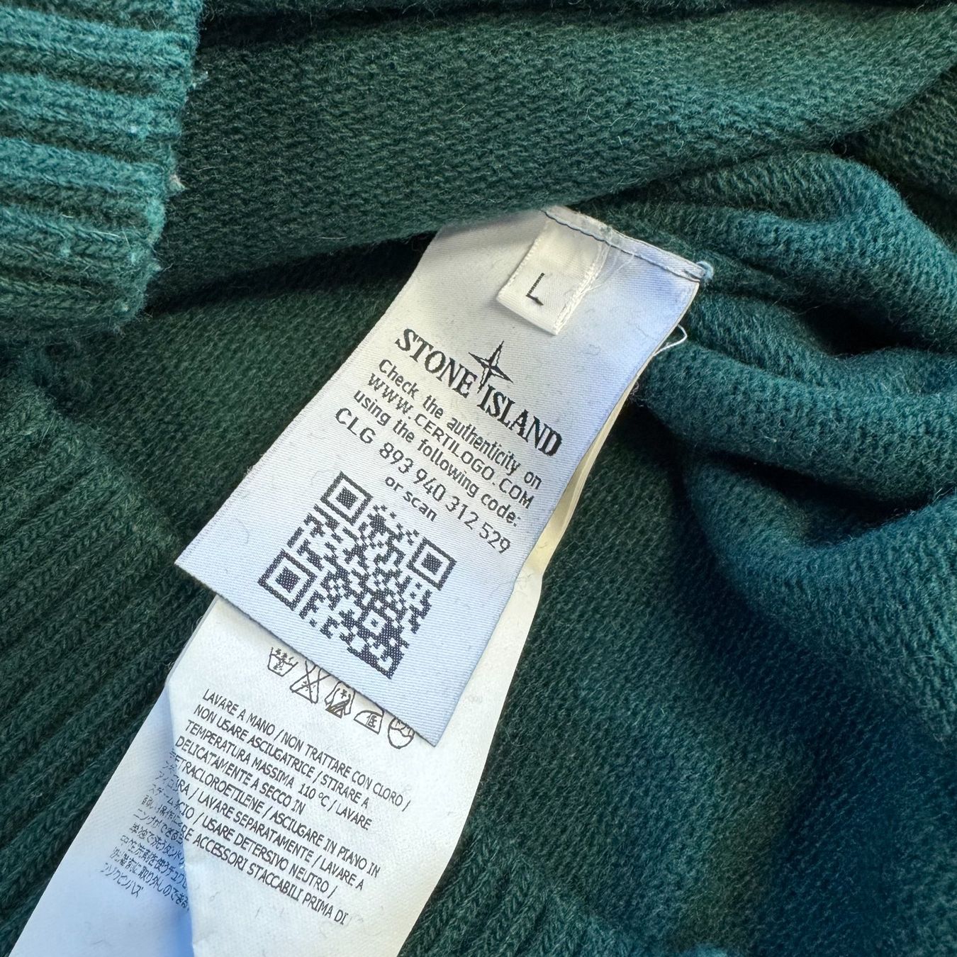 Stone Island Maglioni & Felpe: Stone Island green wool crewneck pull Strickpullover herren – Usato da St. Gallen venduto da sourced_limited 3