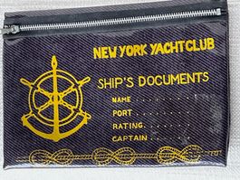 ⚓ New York Yacht Club pochette nautique vintage Rare