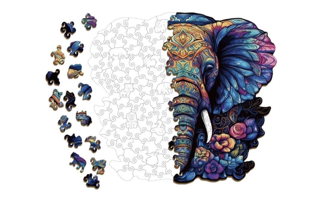 Puzzles: Holzpuzzle Elefant Mandala, neu – Neu und originalverpackt aus Jonen von h-blxgirl79 5