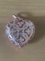 925 Herz anhänger aufklappbar silber rosé