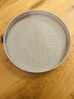 Deko Tablett - Vintage Stil - Metall/rund. NEU!