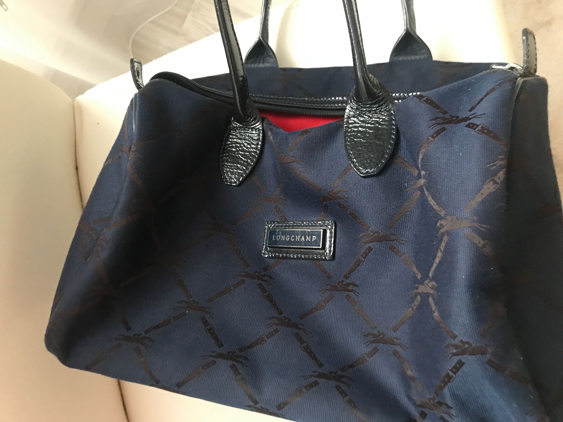 Longchamp Borse da donna: Longchamp Handtasche Boston Bag Blau/Schwarz, – Usato da Wettingen venduto da Andres54 1