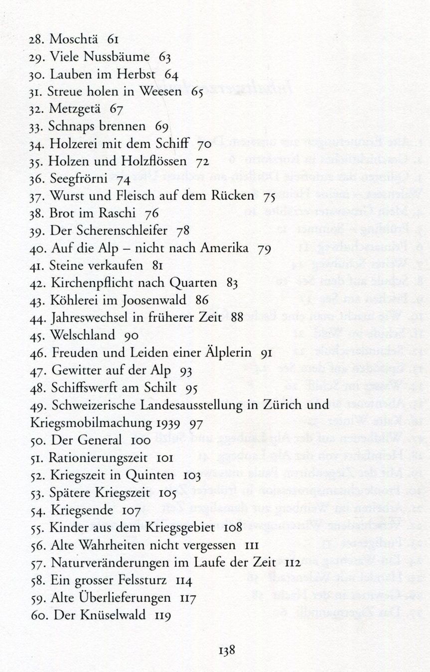 Libri: Quinten, Walensee, Kurzgeschichten. – Usato da Aarau venduto da Elmaar41 3